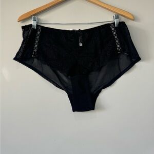 Adore Me NWT Lace up Detail Elegant Black Lace Women's Intimate panties size 2X